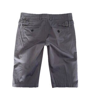 Vince Gray Bermuda Shorts Size 2 Adjustable Buckle Waist Cotton Stretch Blend